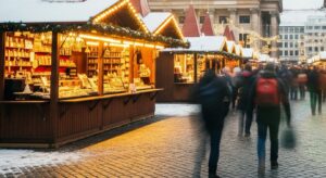 Weihnachtsmarkt Gendarmenmarkt in Berlin on November 24, 2025, featuring festive lights, stalls, and a winter atmosphere.